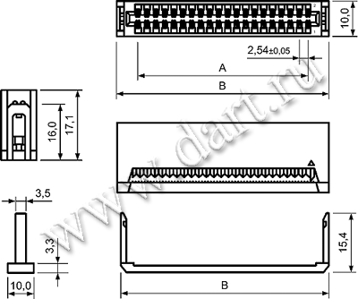 4402-XXSR (SLM-XX) ,          (),  2,54  x 2,54,     ()  IDC