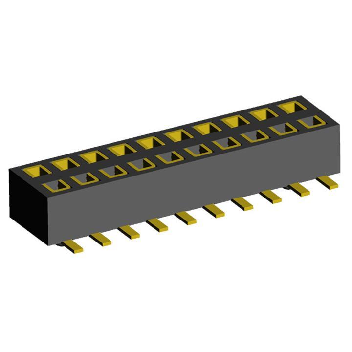 2200TB-XXXG-SM-23 ,    ()   (SMD)      , Sockets for pin headers are made by casting on the required number of contacts 1,27x1,27 Then they can be cut at the factory on a special device for the required number of pins, 2x50 