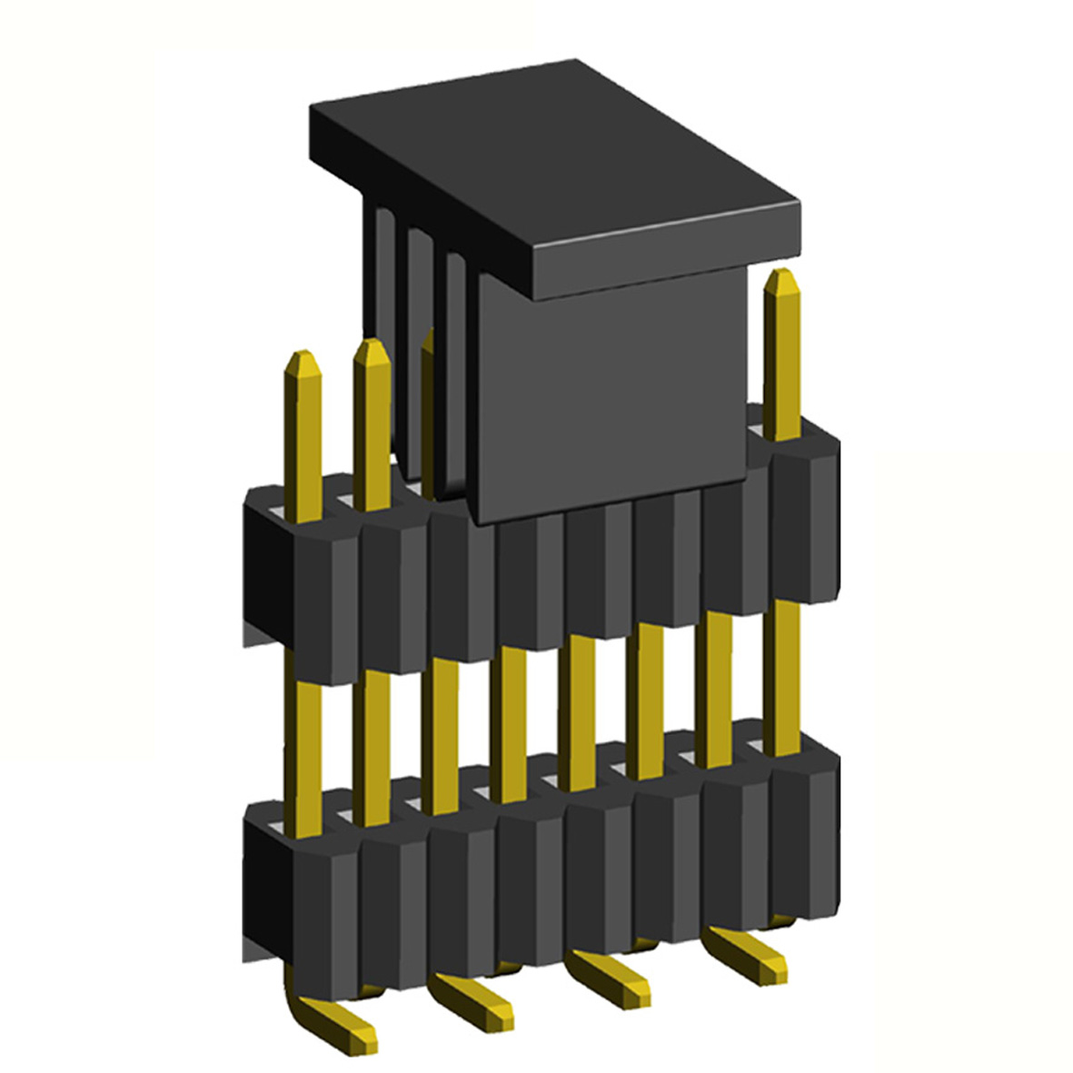 2206PADI-XXG-SM-BX-XXXX-CP серия, вилки открытые прямые однорядные приподнятые на плату для поверхностного (SMD) монтажа с захватом, шаг 1,27 x 2,54 мм, Соединители плата/плата (разъемы межплатные), штыревые линейки и гнезда для них > 1,27 x 2,54