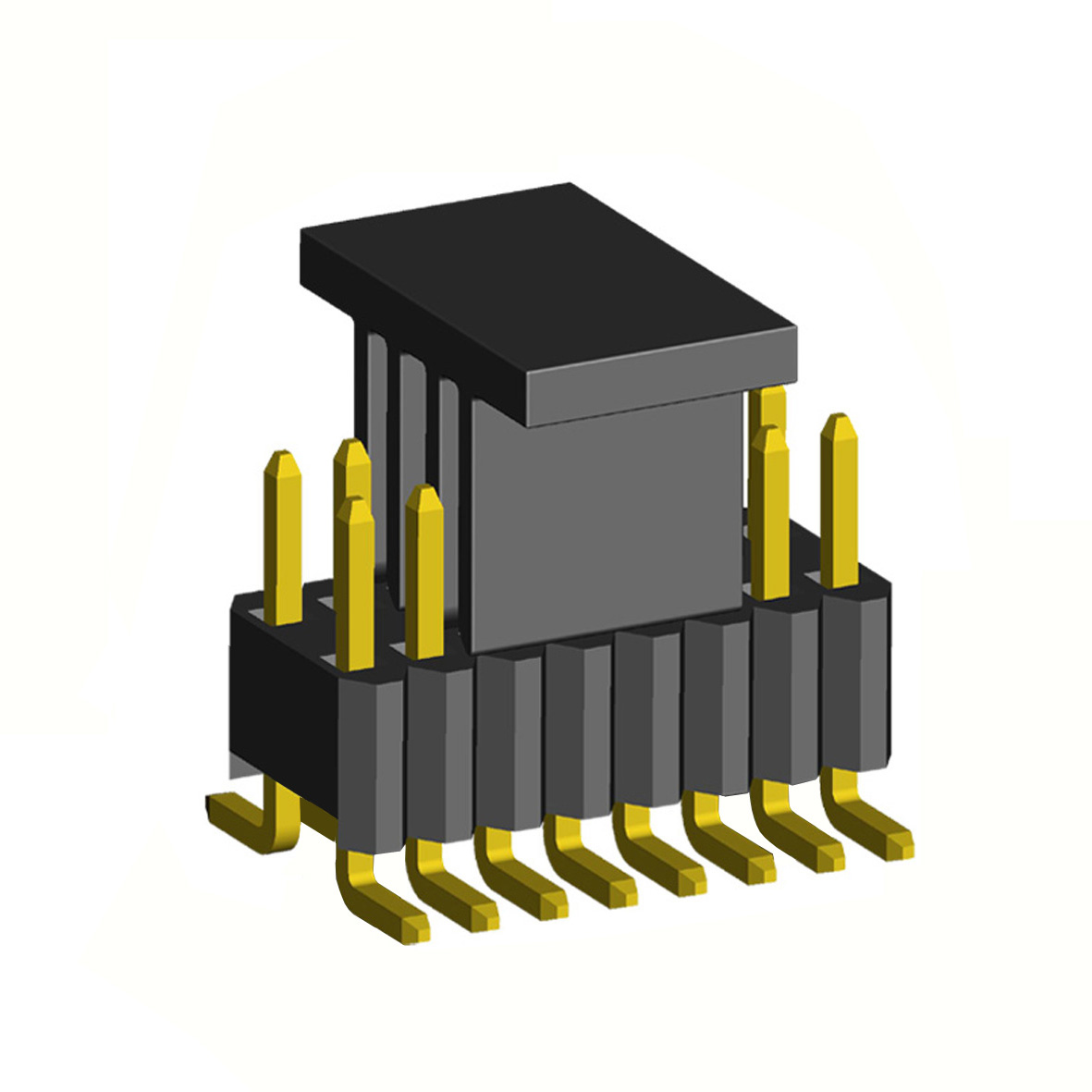 2206PB-XXG-SM-XXXX-CP серия, вилки открытые прямые двухрядные на плату для поверхностного (SMD) монтажа с захватом, шаг 1,27 x 2,54 мм, Соединители плата/плата (разъемы межплатные), штыревые линейки и гнезда для них > 1,27 x 2,54