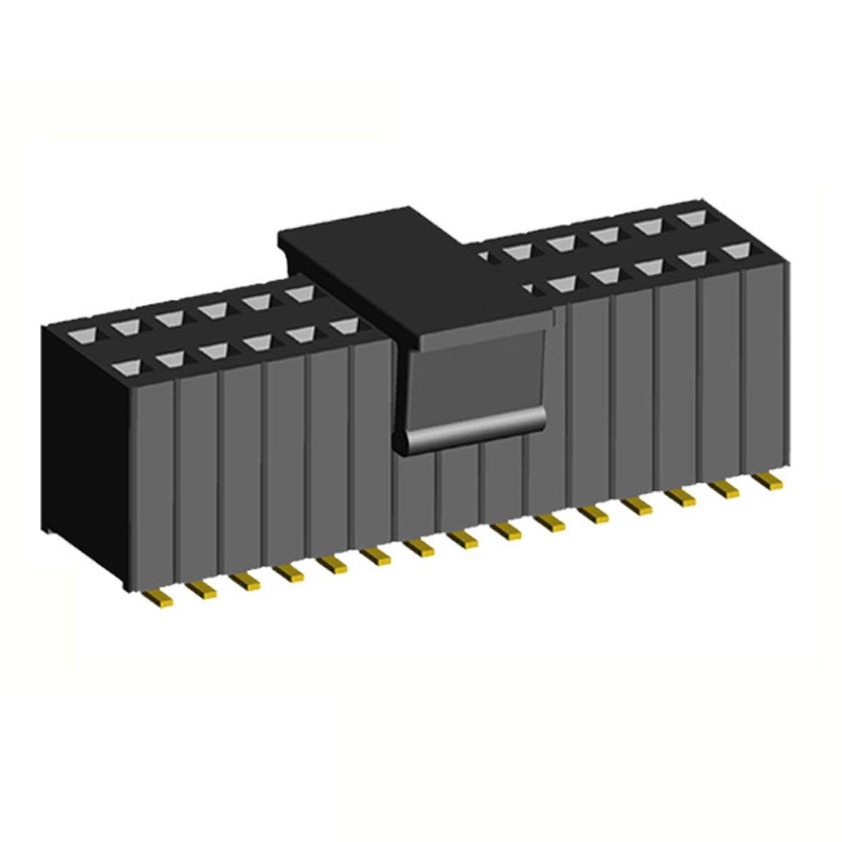 2206SB-XXXG-SM-60-CP ,        (SMD)    ,  1,27x2,54 PBT (polybutylene terephthlate) (UL94V-0), 2x50 