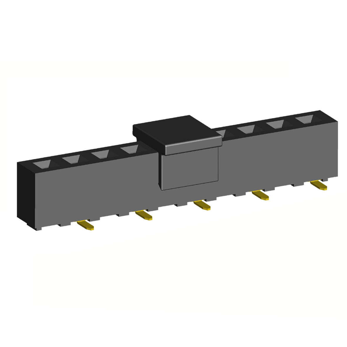 2212SM-XXG-50-BX-PCP серия, розетки прямые однорядные на плату для поверхностного (SMD) монтажа с захватом, шаг 2,54 мм, Соединители плата/плата (разъемы межплатные), штыревые линейки и гнезда для них > 2,54 x 2,54