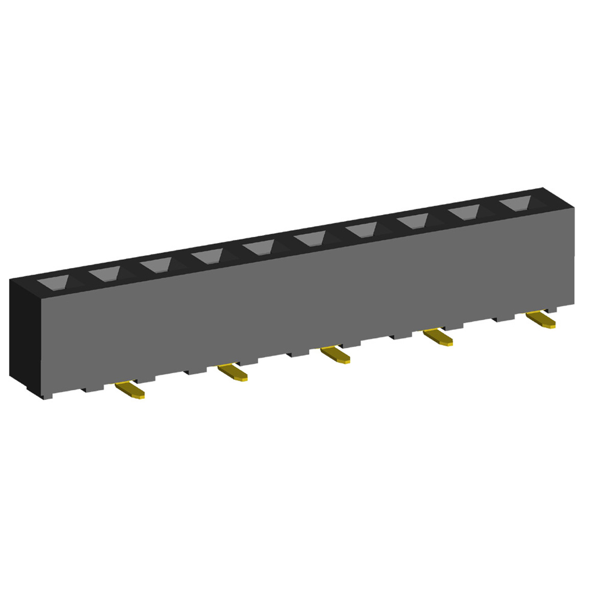 2212SM-XXG-50-BX серия, розетки прямые однорядные на плату для поверхностного (SMD) монтажа, шаг 2,54 мм, Соединители плата/плата (разъемы межплатные), штыревые линейки и гнезда для них > 2,54 x 2,54