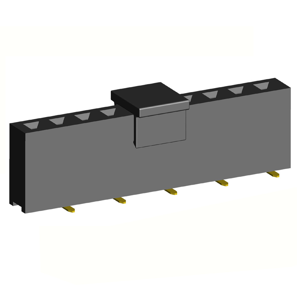2212SM-XXG-75-BX-PCP серия, розетки прямые однорядные на плату для поверхностного (SMD) монтажа с захватом, шаг 2,54 мм, Соединители плата/плата (разъемы межплатные), штыревые линейки и гнезда для них > 2,54 x 2,54