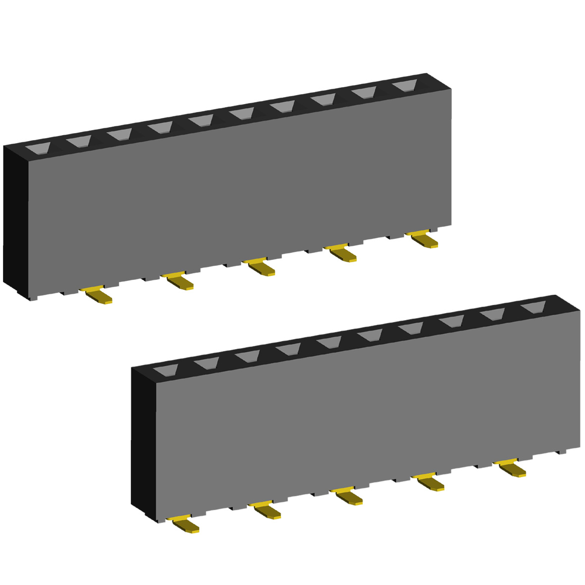 2212SM-XXG-85-BX-SJ серия, розетки прямые однорядные на плату для поверхностного (SMD) монтажа, шаг 2,54 мм, Соединители плата/плата (разъемы межплатные), штыревые линейки и гнезда для них > 2,54 x 2,54
