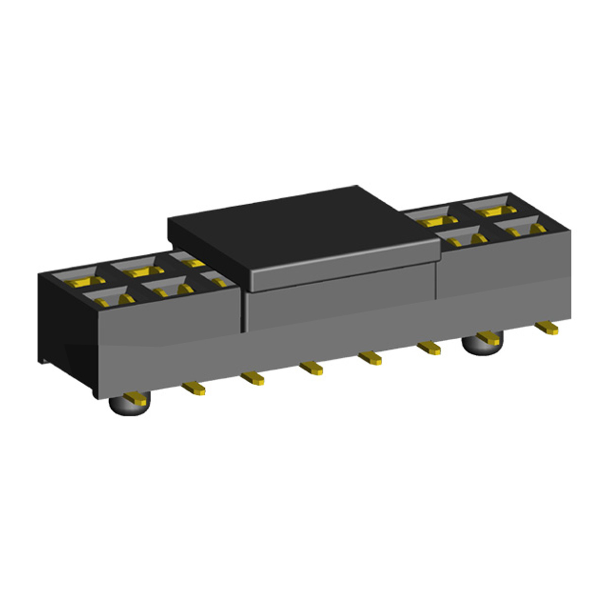 2214SM-XXG-37D-PCG серия, розетки двухрядные прямые с направляющими на плату для поверхностного (SMD) монтажа с захватом, шаг 2,54 x 2,54 мм, Соединители плата/плата (разъемы межплатные), штыревые линейки и гнезда для них > 2,54 x 2,54