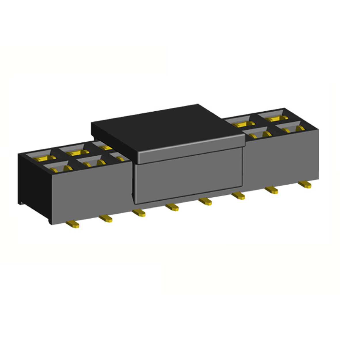 2214SM-XXG-37D серия, розетки двухрядные прямые на плату для поверхностного (SMD) монтажа с захватом, шаг 2,54 x 2,54 мм, Соединители плата/плата (разъемы межплатные), штыревые линейки и гнезда для них > 2,54 x 2,54