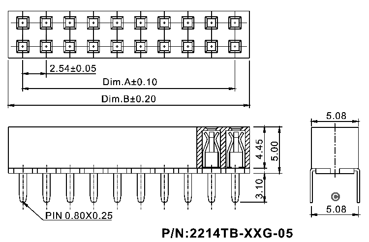 2214TB-XXG-XX ,         ,  2,54 x 2,54 ,  / ( ),       > 2,54 x 2,54