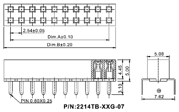 2214TB-XXG-XX ,         ,  2,54 x 2,54 ,  / ( ),       > 2,54 x 2,54