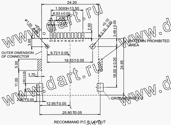 MSC010-A0-4000, 2 in 1 Connector MS + MS Duo Reverse Type, Держатели карт памяти / Комбинированные типы держателей карт / 2 в 1