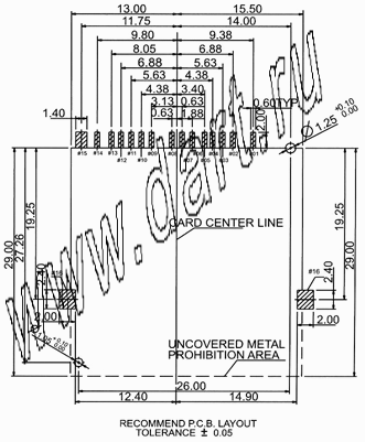 SDSN13-A0-0005, 2 in 1 Connector SD + MMC4.0 Normal push, Держатели карт памяти / Комбинированные типы держателей карт / 2 в 1