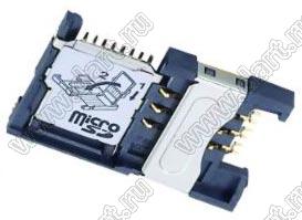 SMSN14-J0-0000, 2 in 1 Connector Sim + Micro SD Hinge Type, Держатели карт памяти / Комбинированные типы держателей карт / 2 в 1