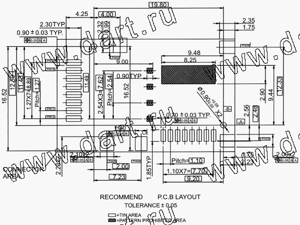 SMSN16-J0-2200, 2 in 1 Connector Sim + Micro SD Dual Hinge Type, Держатели карт памяти / Комбинированные типы держателей карт / 2 в 1