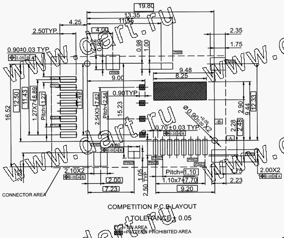 SMSN16-J0-2200, 2 in 1 Connector Sim + Micro SD Dual Hinge Type, Держатели карт памяти / Комбинированные типы держателей карт / 2 в 1