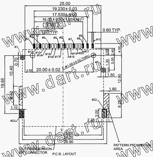 SDCN24-A0-5012, Mini 6 in 1 Connector Normal type, SD + Mini SD + MMC + MMC4.0 + RS-MMC + RS-MMC4.0, Комбинированные типы держателей карт 6 в 1