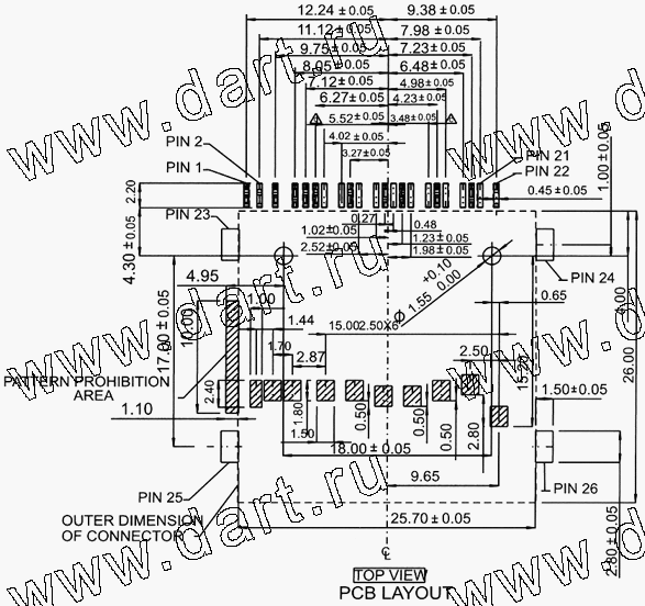 MSD019-A0-10A0, 3 in 1 Connector MS + SD + MMC Normal Type, Комбинированные типы держателей карт памяти 3 в 1