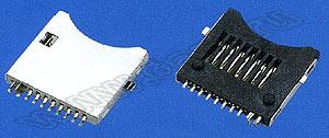 MICRO SD-05, SD Card Connector Reverse Short Type, SD карт держатели, Одиночные держатели, Держатели карт памяти