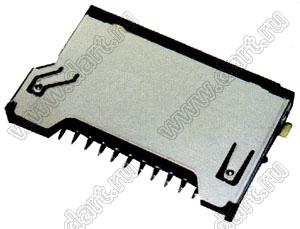 MIS011-A0-000X, Mini SD Normal Type, SD карт держатели, Одиночные держатели, Держатели карт памяти