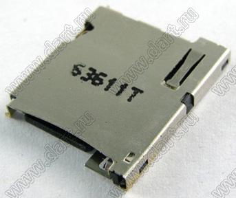 MSPN09-A0-1000, Micro SD Normal Push Type, SD карт держатели, Одиночные держатели, Держатели карт памяти