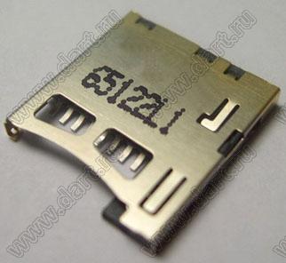 MSPN09-A0-2000, Micro SD Normal Push Type, SD карт держатели, Одиночные держатели, Держатели карт памяти