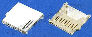 SD-03, SD Card Connector Reverse Short Type, SD карт держатели, Одиночные держатели, Держатели карт памяти