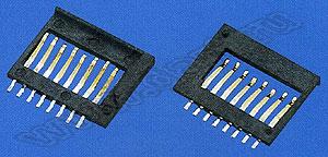 SD-05G, SD Card Connector Reverse Short Type, SD карт держатели, Одиночные держатели, Держатели карт памяти
