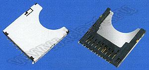 SD-06, SD Card Connector Reverse Short Type, SD карт держатели, Одиночные держатели, Держатели карт памяти