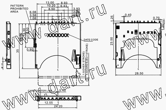 SDC009-A0-2274, SD Push-push Type, SD  ,  ,   