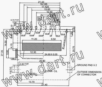 SDS012-A0-20X1, SD Card Connector Push Normal TypeSD карт держатели, Одиночные держатели, Держатели карт памяти