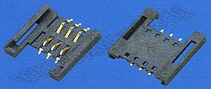 SIM-2.54-2.2, SIM карт держатели, Одиночные держатели, Держатели карт памяти