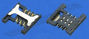 SIM-2.54-2.5, SIM карт держатели, Одиночные держатели, Держатели карт памяти