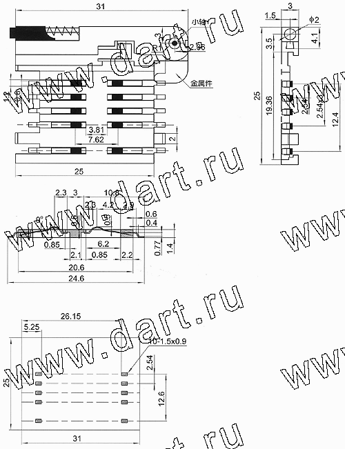 SIM-2.54-8F, SIM  ,  ,   