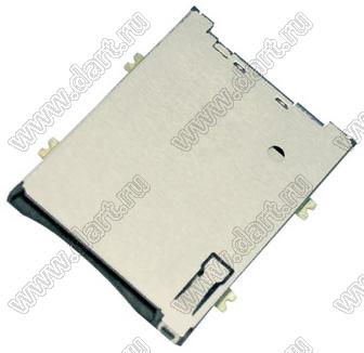 SPPN08-A0-1080, Push Type (8 pin), SIM карт держатели, Одиночные держатели, Держатели карт памяти