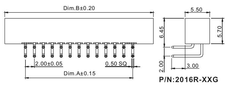 2016R-XXG (BH2R-XX) ,         ,  2,0  x 2,0,      IDC