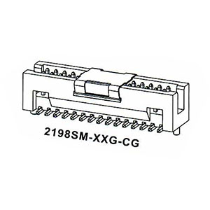      (SMD)             2198SM-XXXG-CG,  1,27 x 1,27 ,      IDC