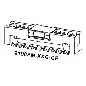      (SMD)        2198SM-XXXG-CP,  1,27 x 1,27 ,      IDC