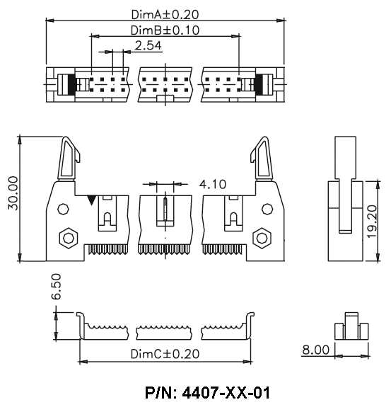 4407-XX-01 (IDM-XX) ,          ()   "",  2,54  x 2,54,     ()  IDC