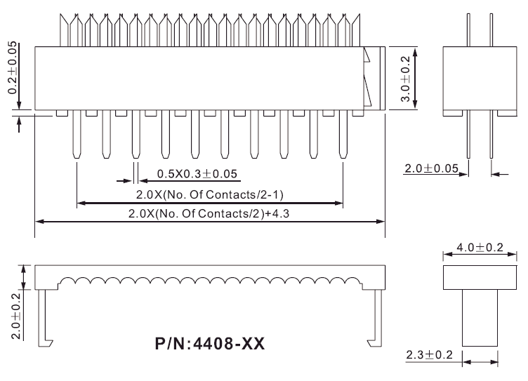 4408-XX (FDC2-XX) ,         ()    ,  2,0  x 2,0,      IDC