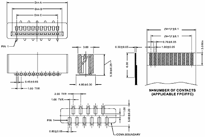 1224SM1-30 -  1,0 ,   ,      FPC