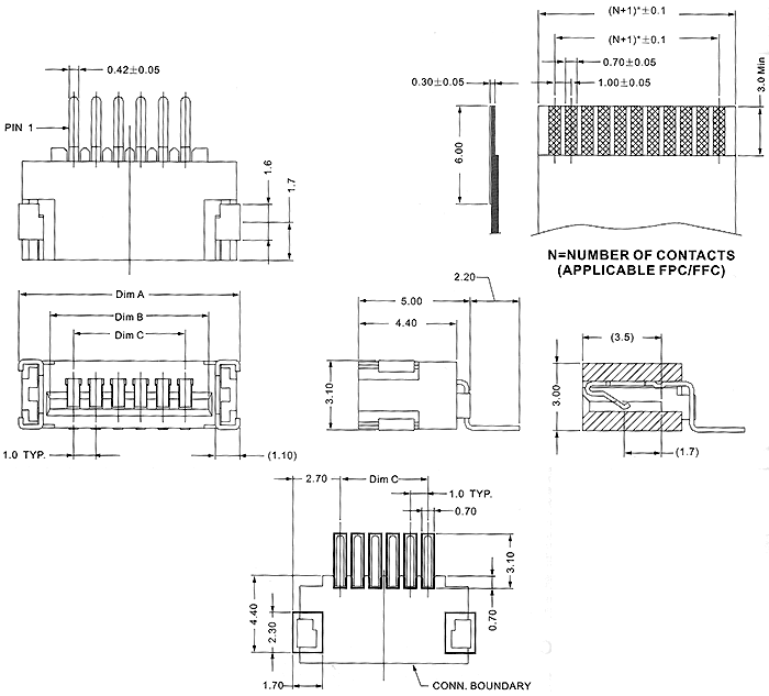 1224SM1-40 -  1,0 ,   ,      FPC