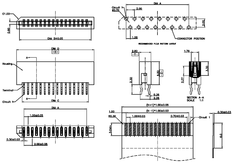 1224S-xxA (AFA15-SxxLCB-00) :     FPC/FFC,   ,  ,  1.0 