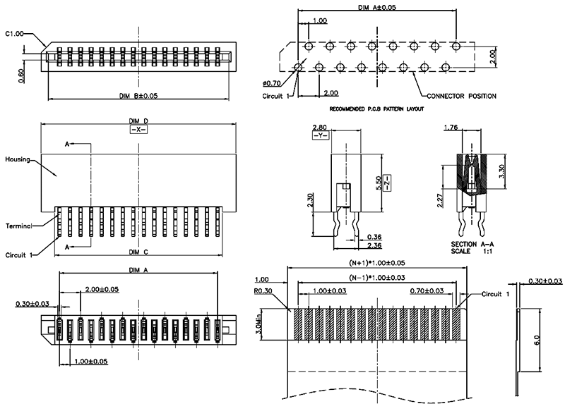 1224S-xxB (AFA15-SxxXCC-HF) :     FPC/FFC,   ,  ,  1.0 