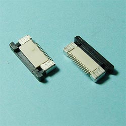 1226-xx-02TR (AF3AxxB*S0P10-Q0Q1) T/R серия: pазъемы для плоского шлейфа FPC/FFC, вход параллельно плате, контакты снизу, поверхностный (SMD) монтаж, шаг 0.5 мм