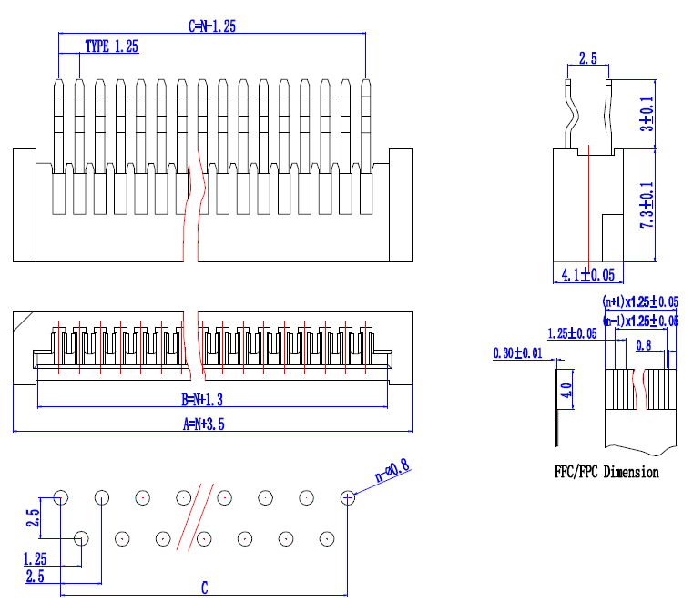 BL2323S-xxB :     FPC/FFC,   ,  ,  1.25 