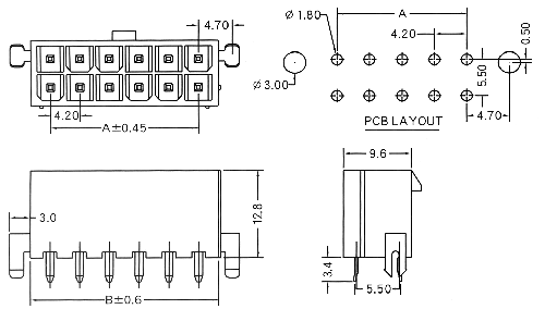  5566S (Mini-Fit Jr. MOLEX 39281),     ,  4,2 ,  -/-