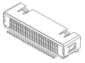 A1254-SMT-XXAW - вилка двухрядная угловая SMD