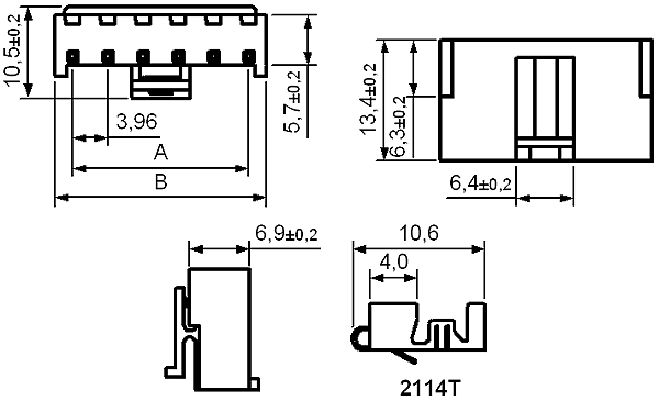 2114H-XX (PHU2-XX, A3962-xxY, MV-396 Molex 035977**00) -   