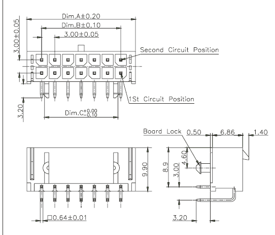  5561R (Micro-Fit 3.0 MOLEX 43045**00),     ,  3,0 ,  -/-