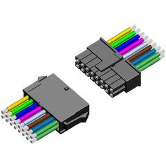 Серия 5561 Micro-Fit 3.0™ MOLEX 43020 двухрядная вилка на кабель (шаг 3,0 мм), Разъемы кабель-кабель
