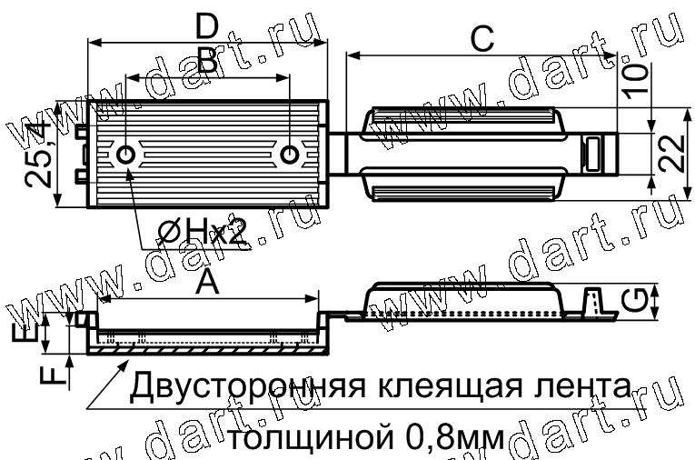 Зажимы для плоского шлейфа с самоклеящейся площадкой и винтами